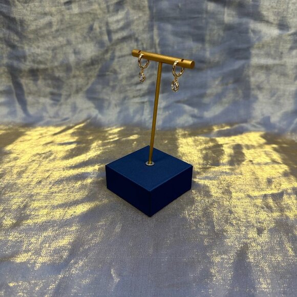 APM Monaco Eclat Gold Circle Earrings - Picture 1 of 7